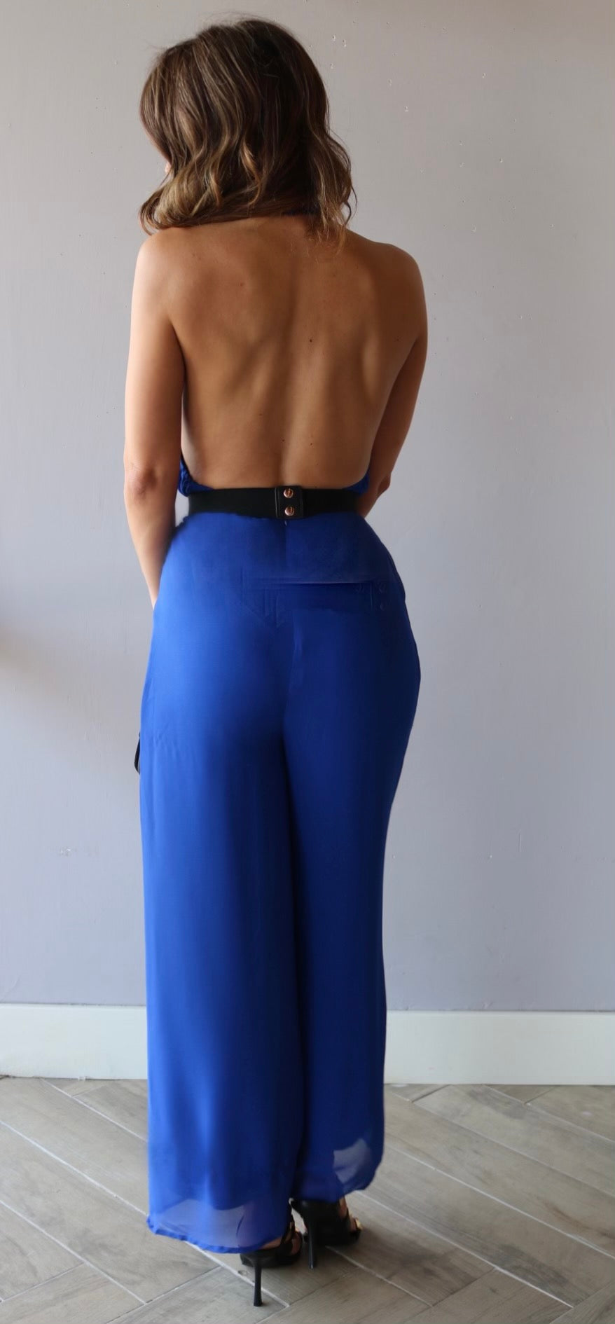 TRIUMPH MockNeck WideLeg Chiffon Jumpsuit