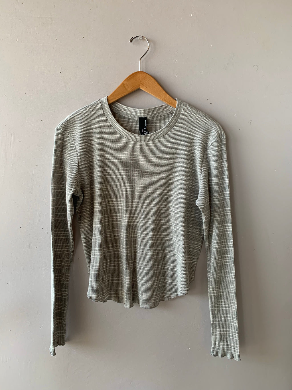 BOBI Locals Only Stripe IMPULSE CropWaist RibKnit Top