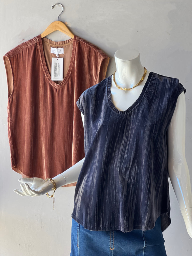 *DEAR JOHN Velvet YANIS V~Neck Sleeveless Top