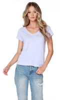 BOBI Double V-Neck INDICATE ShortSleeve Top