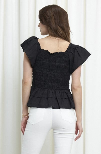 Smocked STAGE Tiered Ruffle Top
