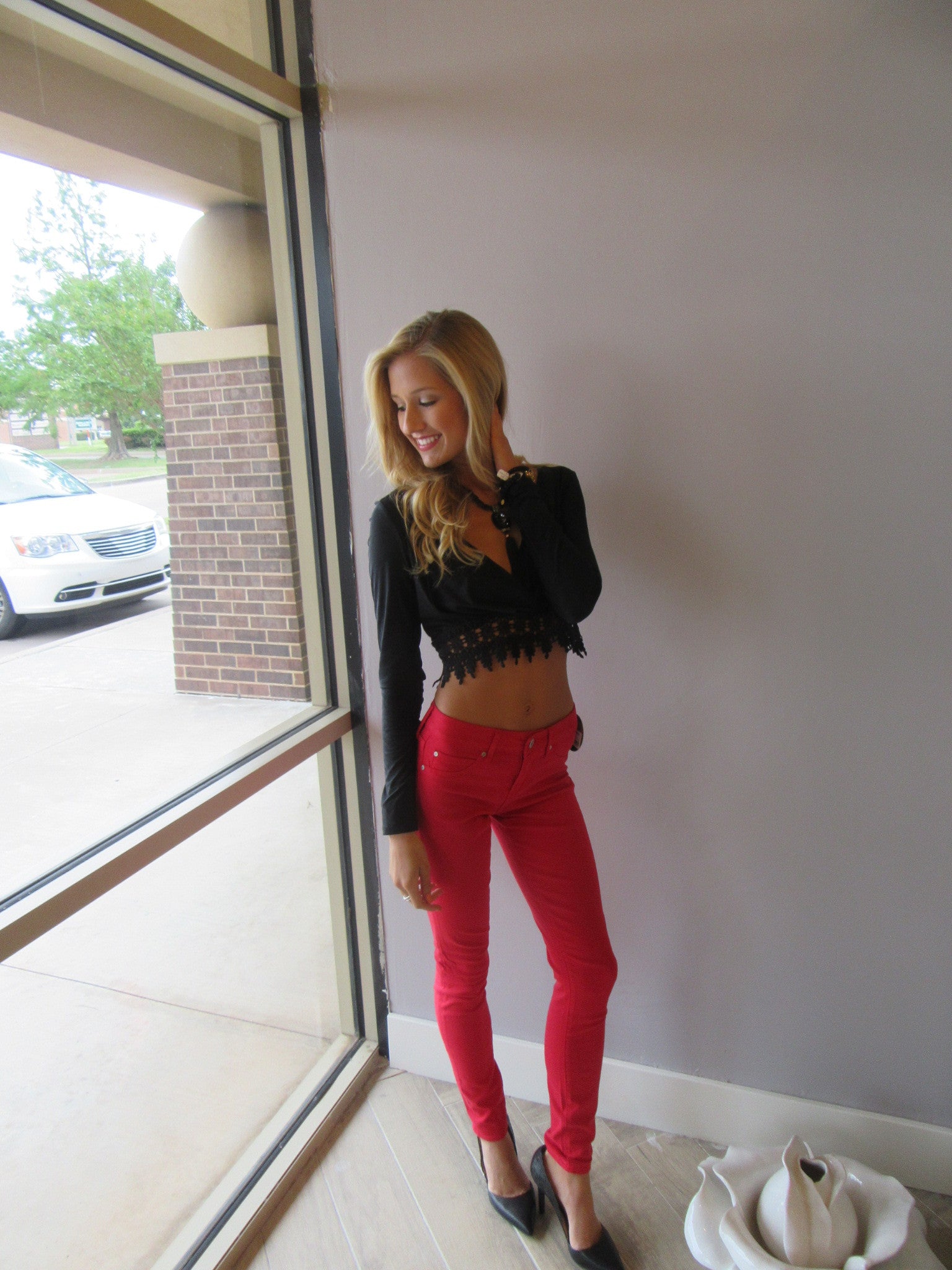 *ARTICLES OF SOCIETY Real Red MYA Skinny Jeans
