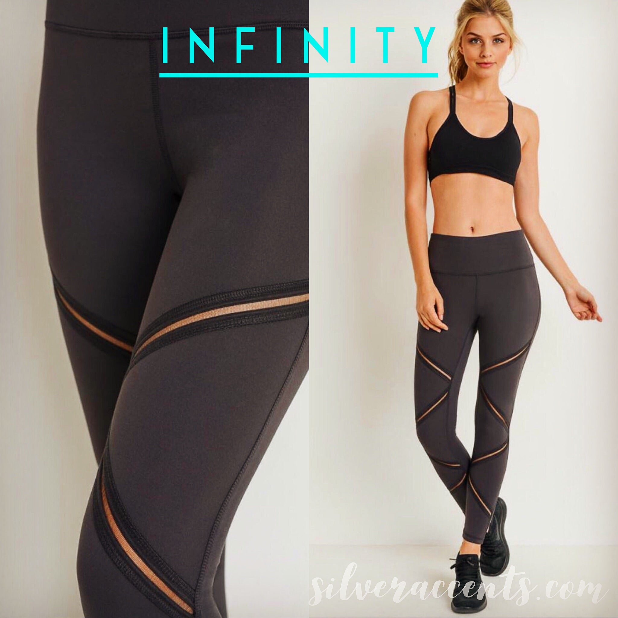 Mono B INFINITY ZigZag Mesh Legging Pant