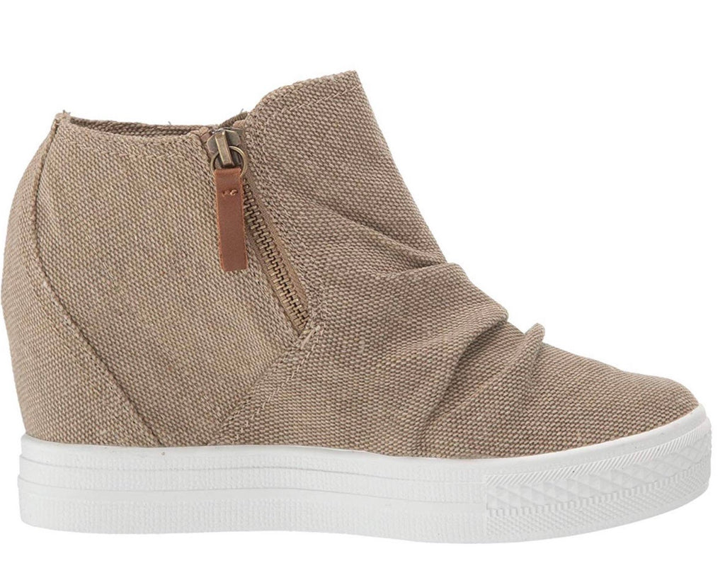 NOT RATED Sand ARABELLE Linen Wedge Sneaker