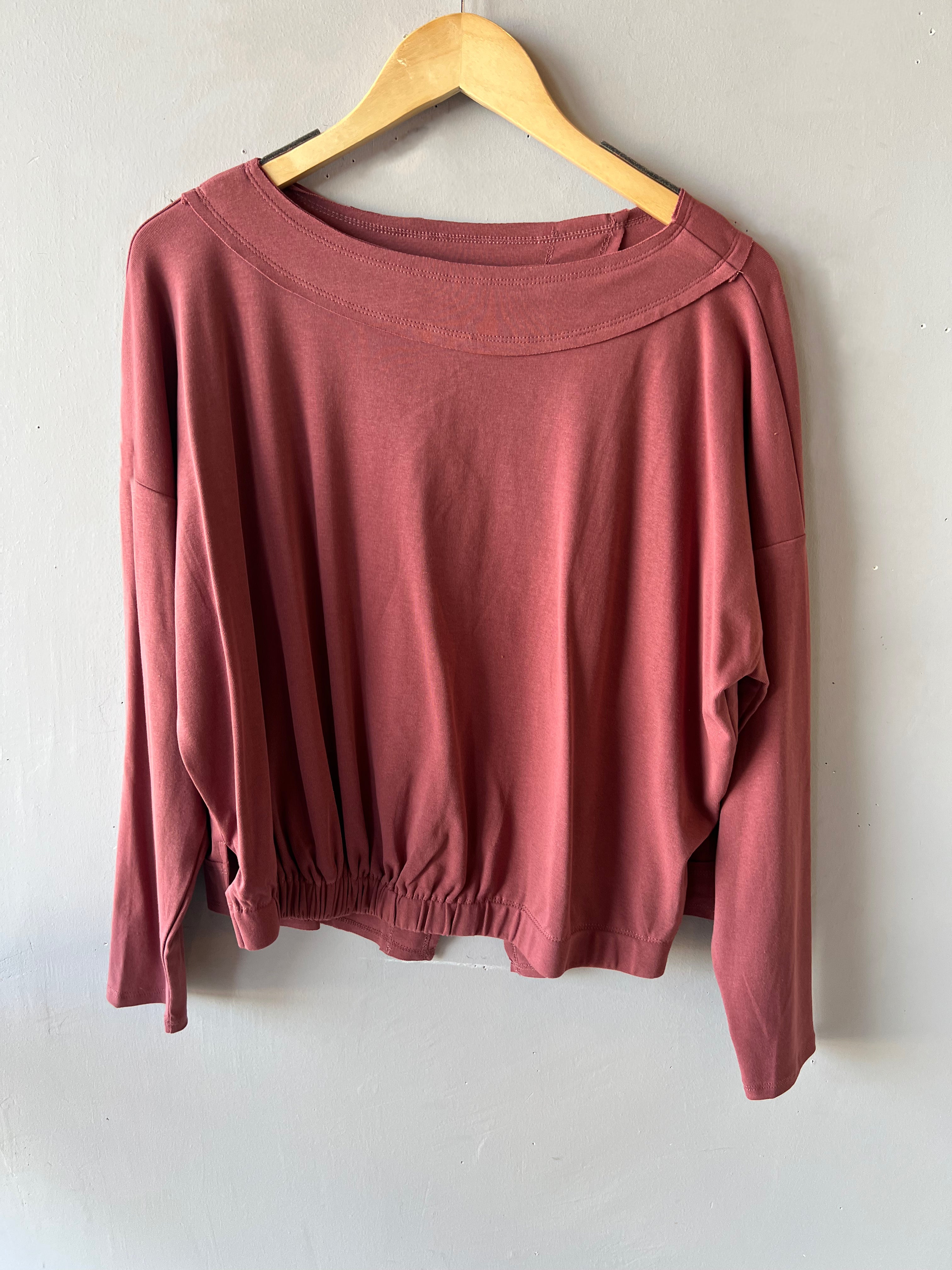 MASTERPIECE Boatneck Flyback Banded Top