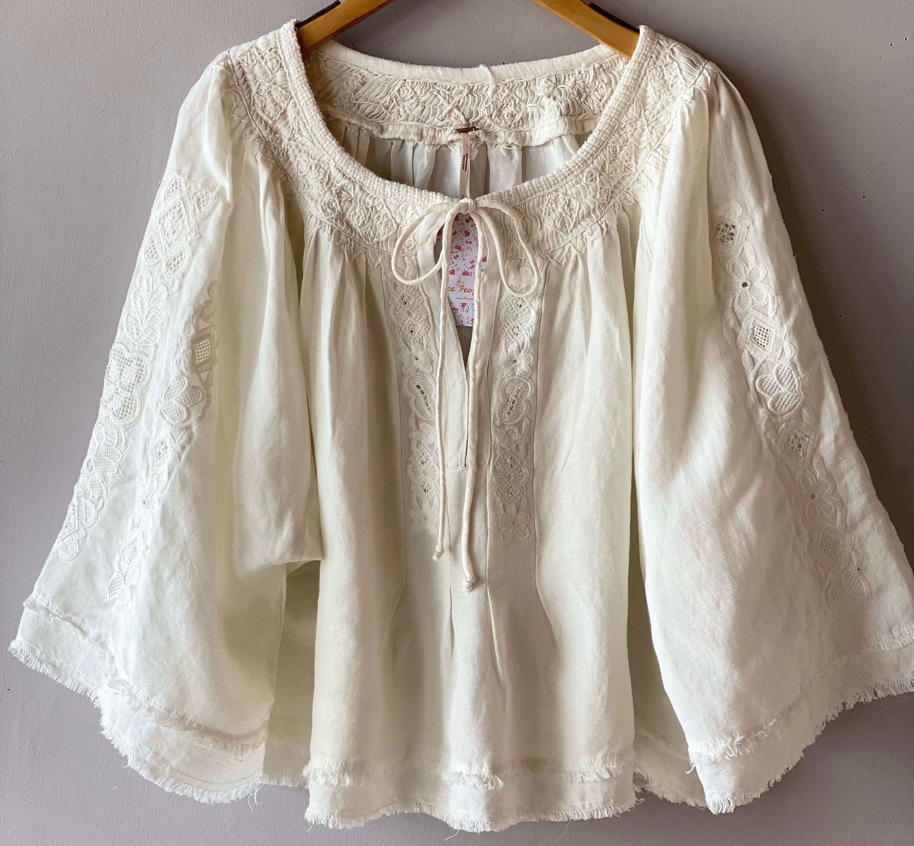 FREE PEOPLE Embroidered SUN VALLEY Top