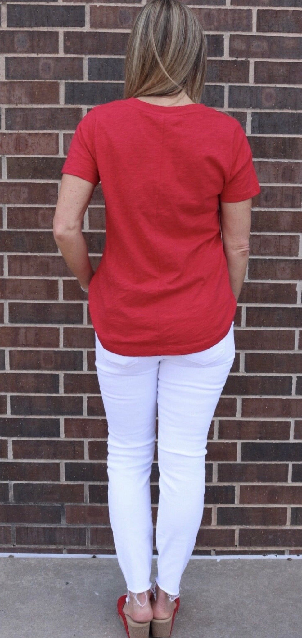 BOBI V-Neck BECK Slub Jersey HiLo Top