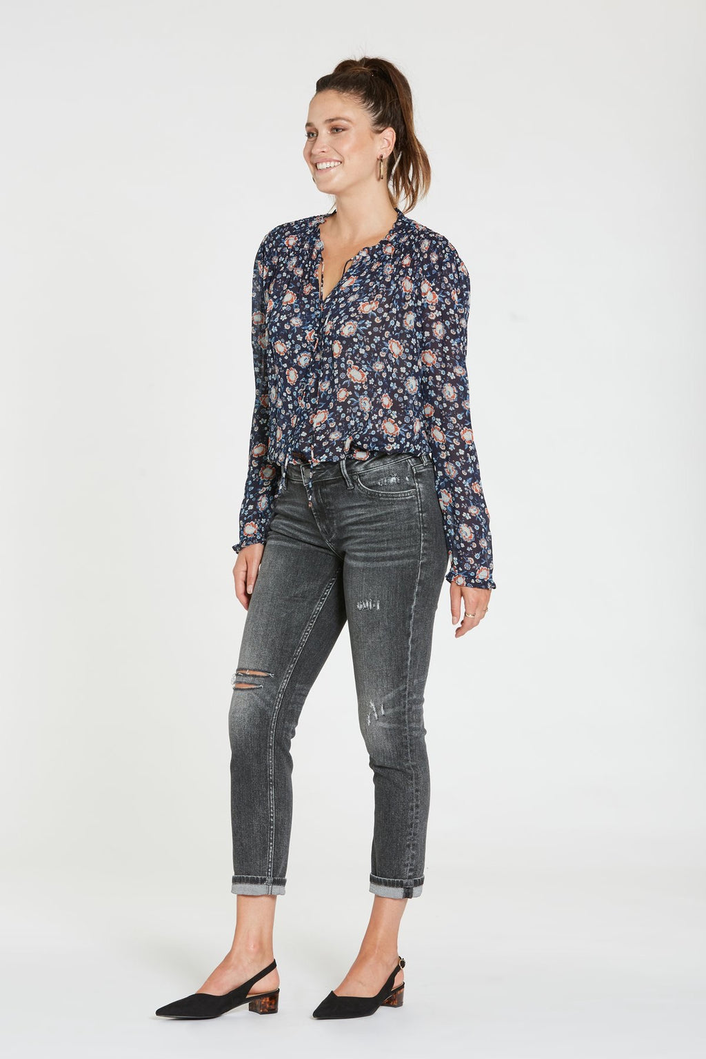 DEAR JOHN HiRise AIDEN Distressed Jean