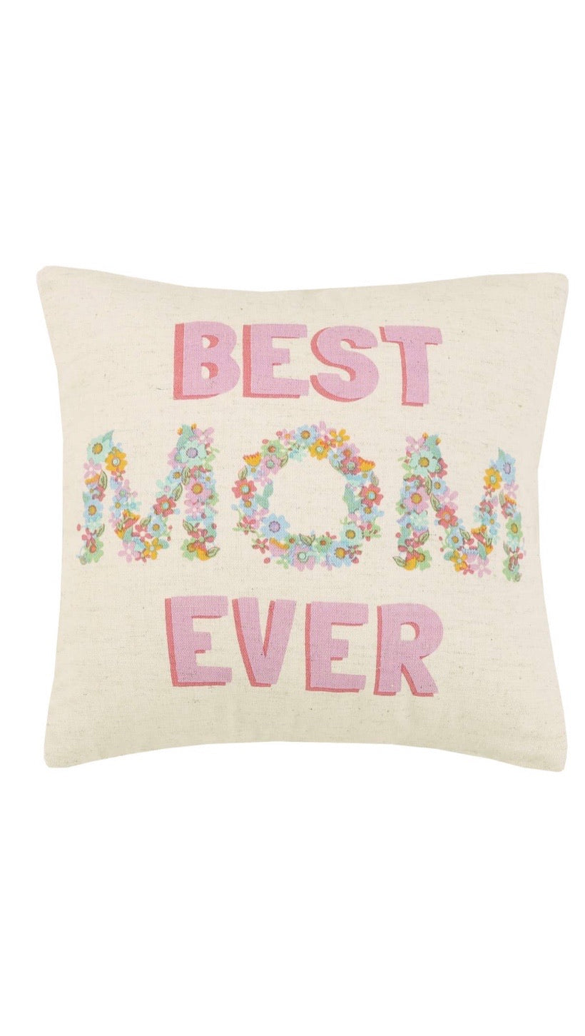 PH Printed BEST MOM EVER Throw Pillow