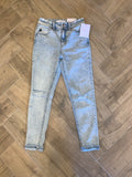 KC IMPRESSIONS HiRise Distressed Lt Blue Jeans