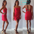 TREMBLE TulipSkirt TieWaist Bodycon Cami Dress