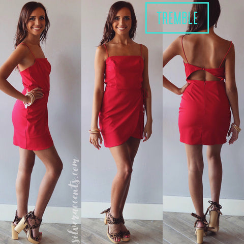 TREMBLE TulipSkirt TieWaist Bodycon Cami Dress