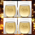 Shatter Proof WINE OH Stemless Glasses