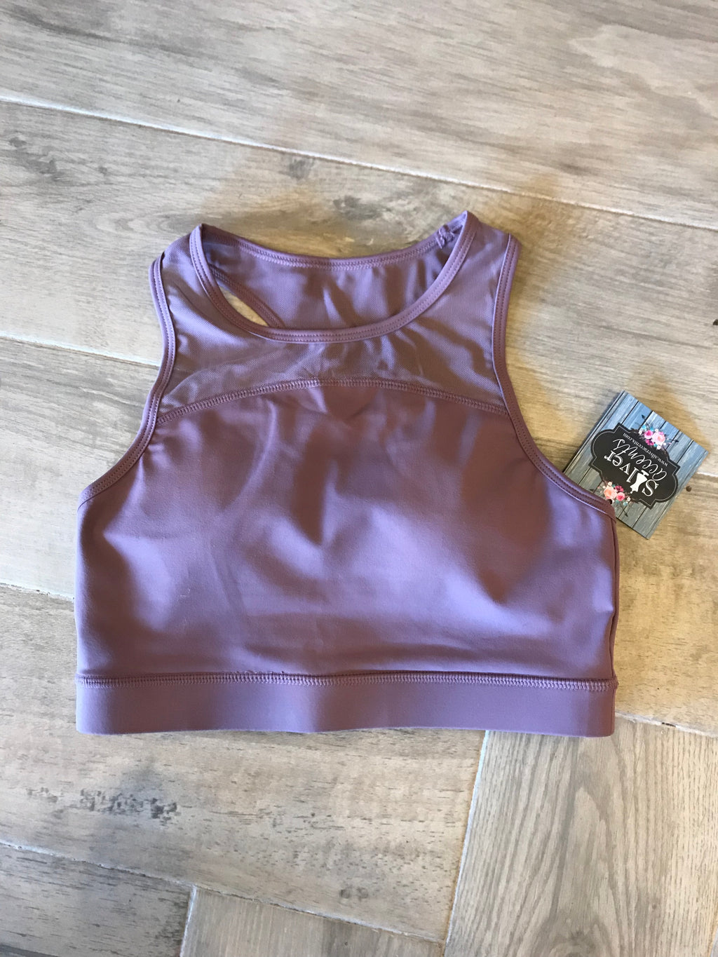 ENLIGHTEN Mesh Athleisure Sports Bra - Mauve