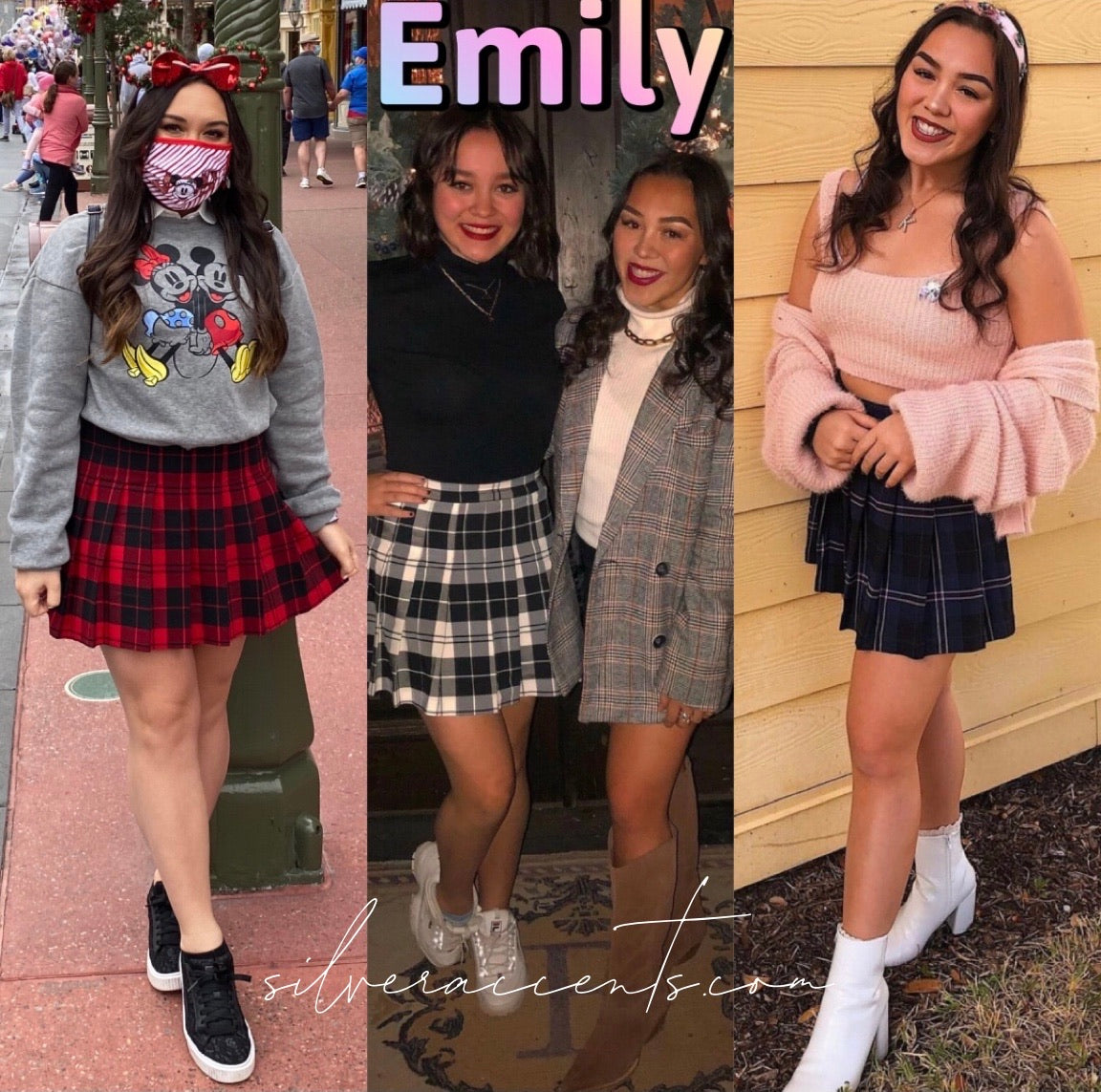 LoveTree! EMILY Plaid Pleated Skirt