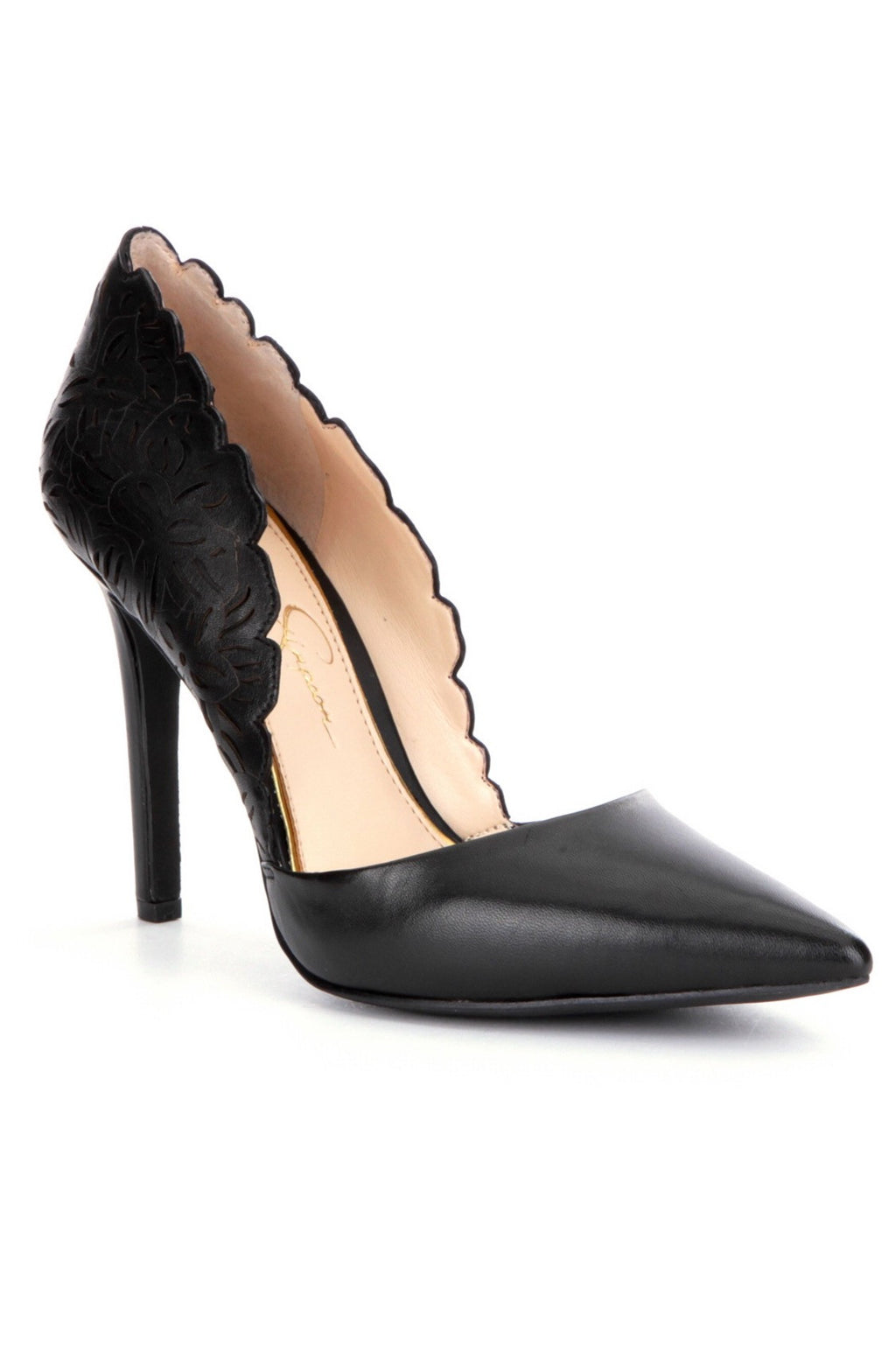 JESSICA SIMPSON Lasercut CASSEL Scalloped Pump Shoe