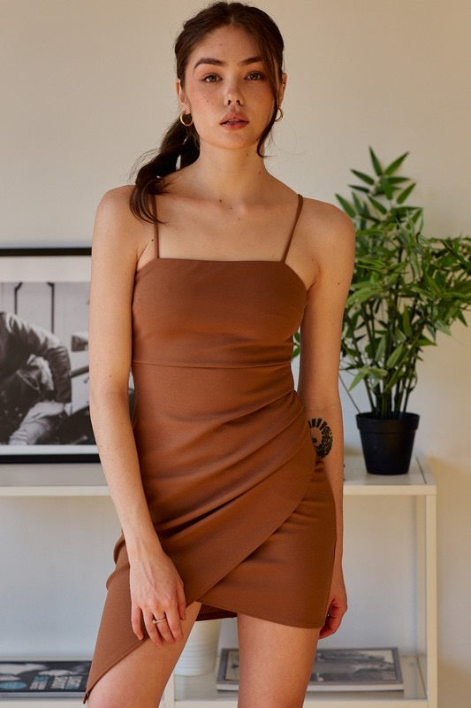 Spaghetti Strap BREATHLESS Asymmetrical Mini Dress