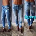 LEGACY Midrise Open Destructed Ankle Skinny Jean