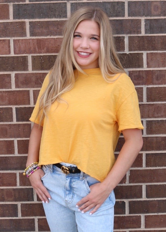 BOBI WaistCrop MARVEL SlubJersey Tee Top