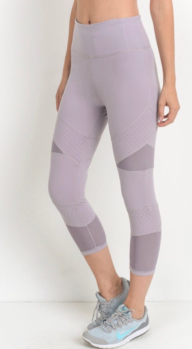 POWER UP Mesh/Perforated Crop Athleisure Legging
