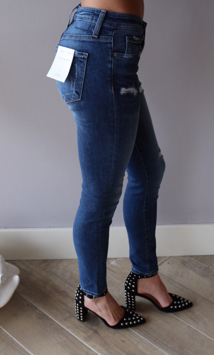 FLYING MONKEY MidRise ALTERNATE BLUE Distressed Skinny Jean