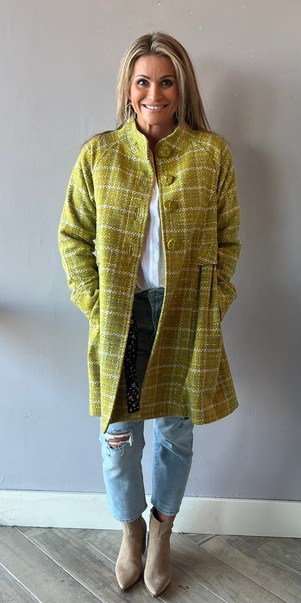 IVY JANE Tweed TIFFANY Button Up Jacket