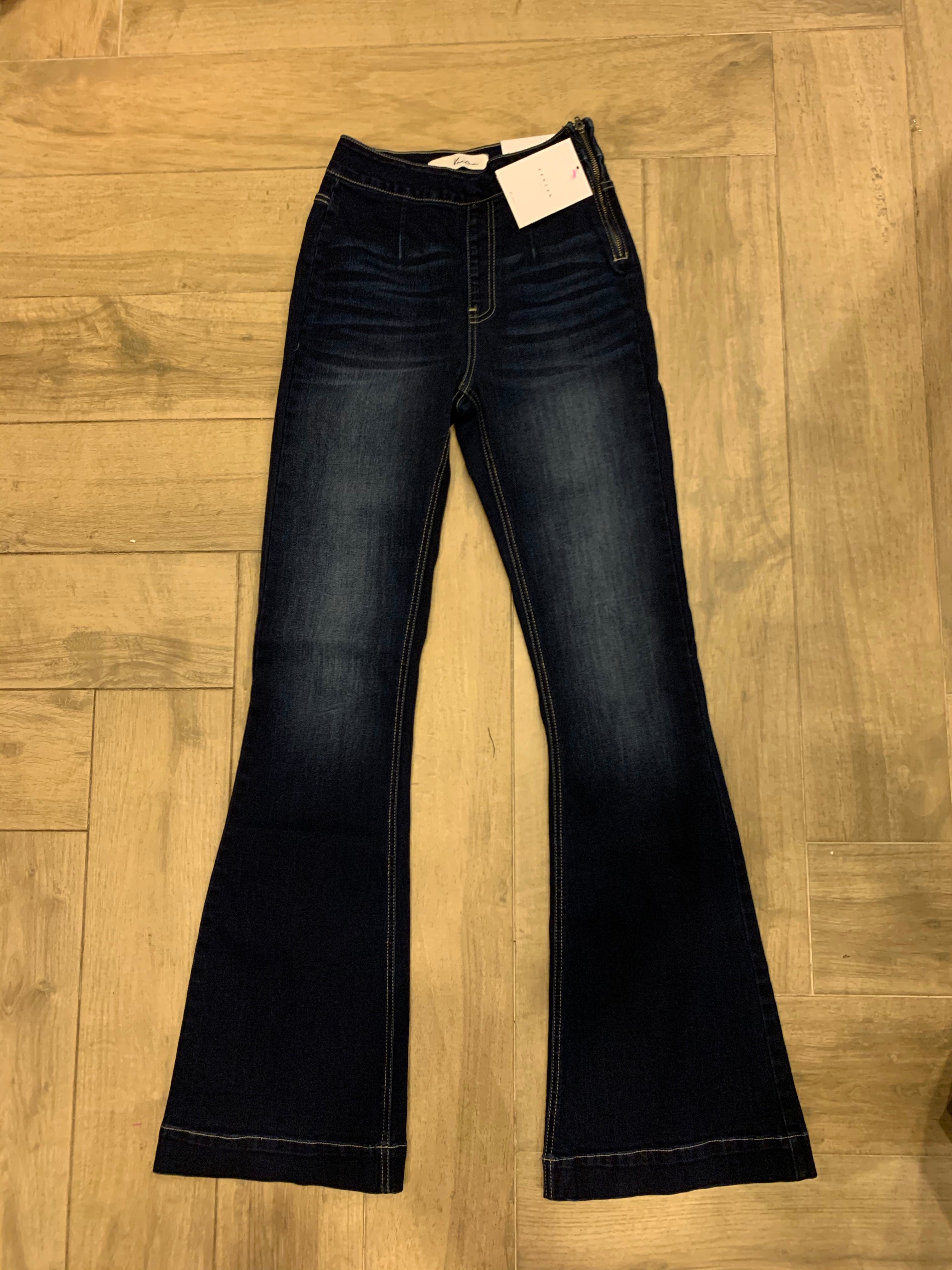KANCAN BRIDGET Highrise SideZip Flare Jeans