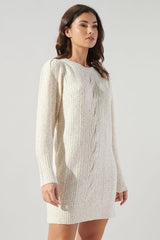 WONDERLAND CableKnit Sweater Dress
