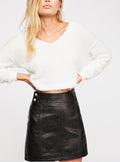 FREE PEOPLE! Vegan Leather RETRO Body Con Skirt