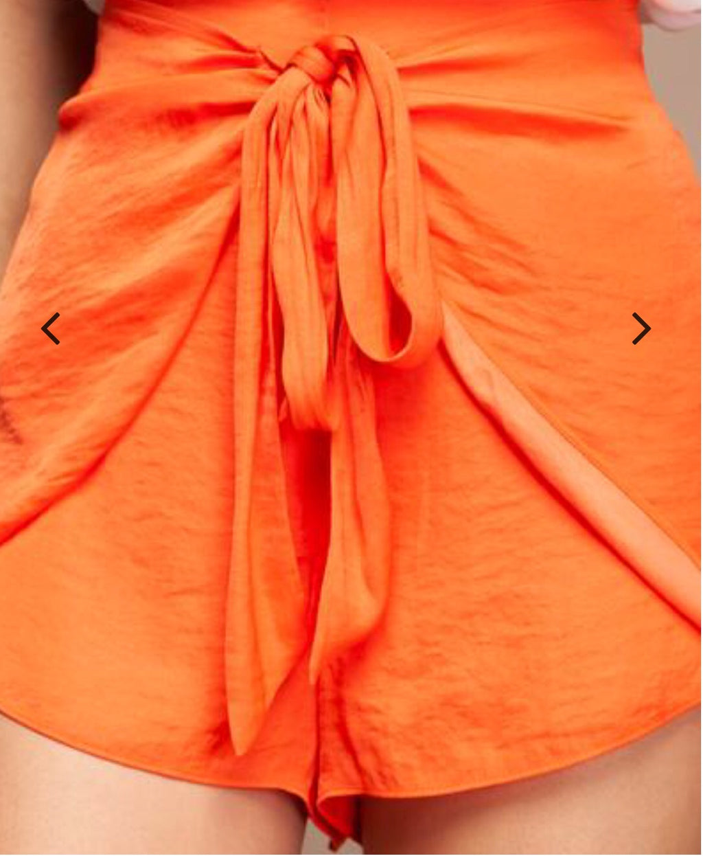 DELEGATE Tie Front Wrap Silk Shorts