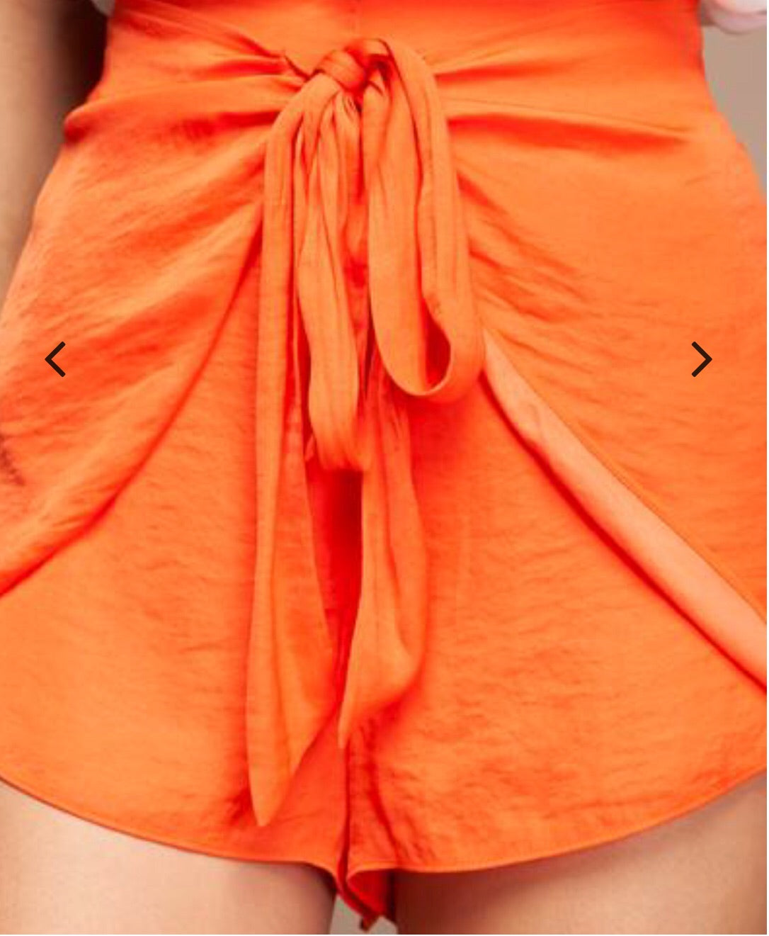 DELEGATE Tie Front Wrap Silk Shorts