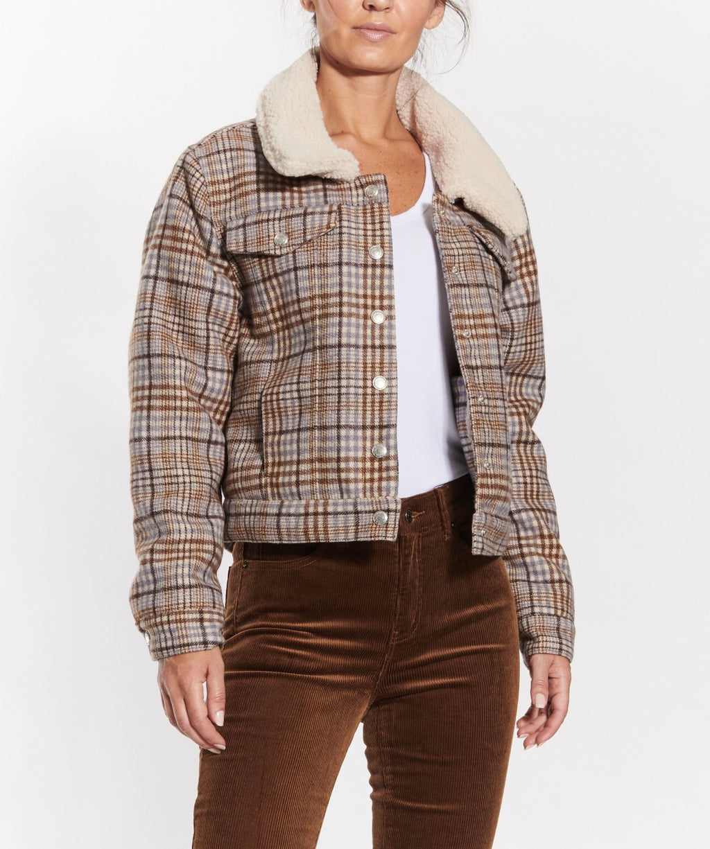 OAT Reversible LEGIT Plaid/Sherpa Trucker Jacket