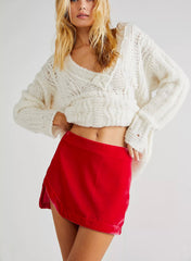 FREE PEOPLE Velvet ANNALISE Mini Skirt