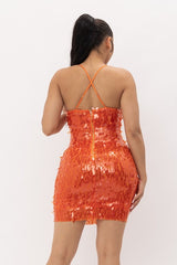 FOCUS Paillette Sequin Mini Dress