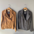 ALPHA Mineral Wash Knit Moto Jacket
