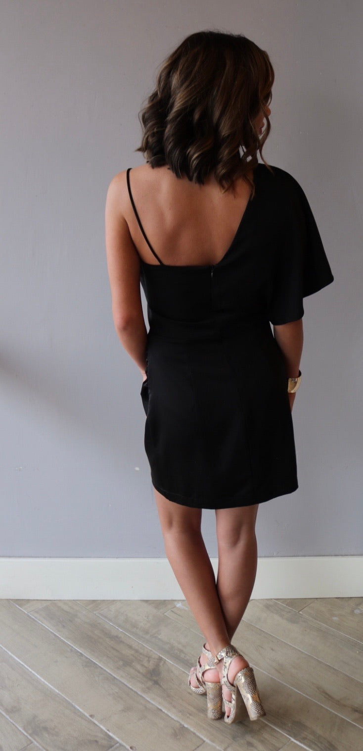 SLEEK OneShoulder Stretch Bodycon Dress