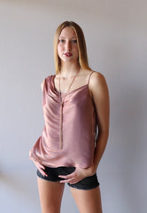FREE PEOPLE Metallic SHIMMY SHIMMY OneShoulder Cami Top
