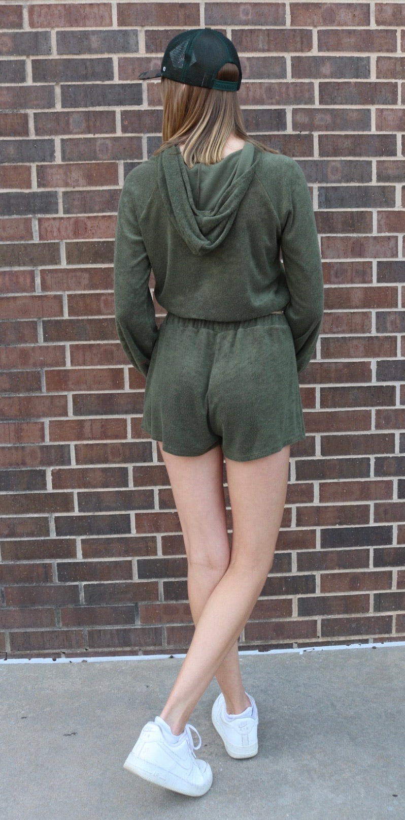 STARK 2pc TerryKnit Cropped Hoodie/Short Set