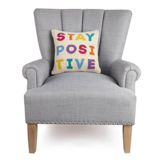 PH Hooked STAY POSITIVE Pillow