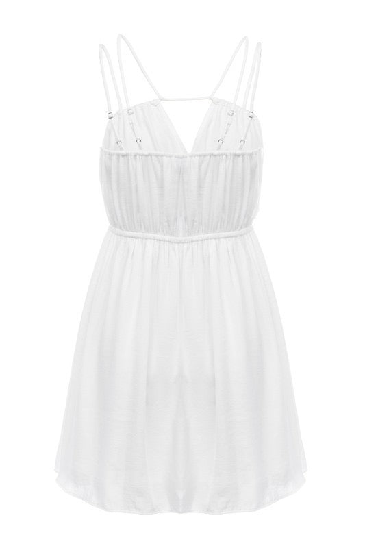 *BELIEVE Strappy WaistBand Satin Dress