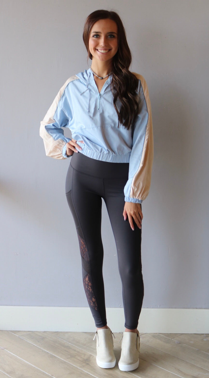 MURPHY ColorBlock WaistCrop Windbreaker Jacket