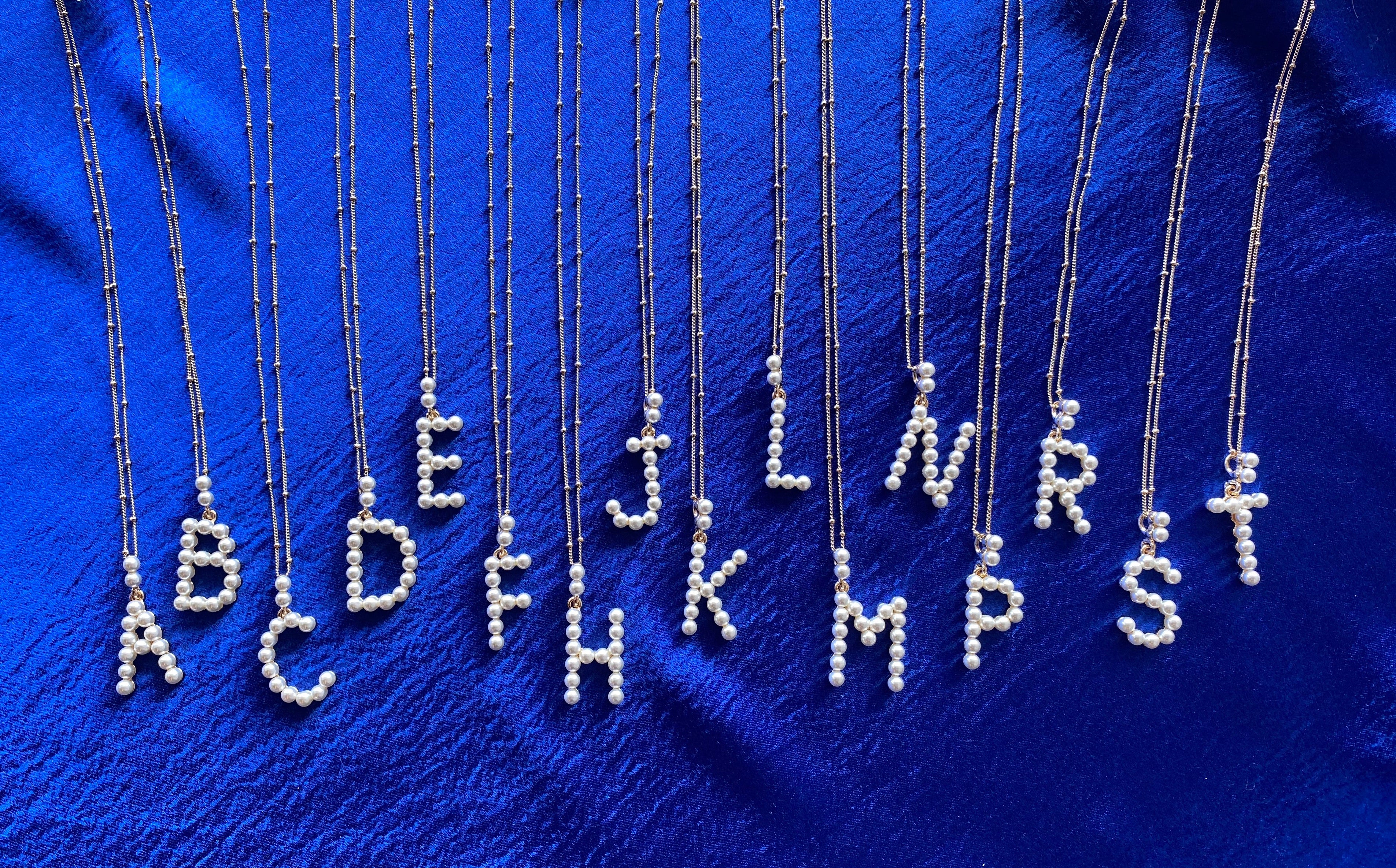 PEARL Initial Necklace