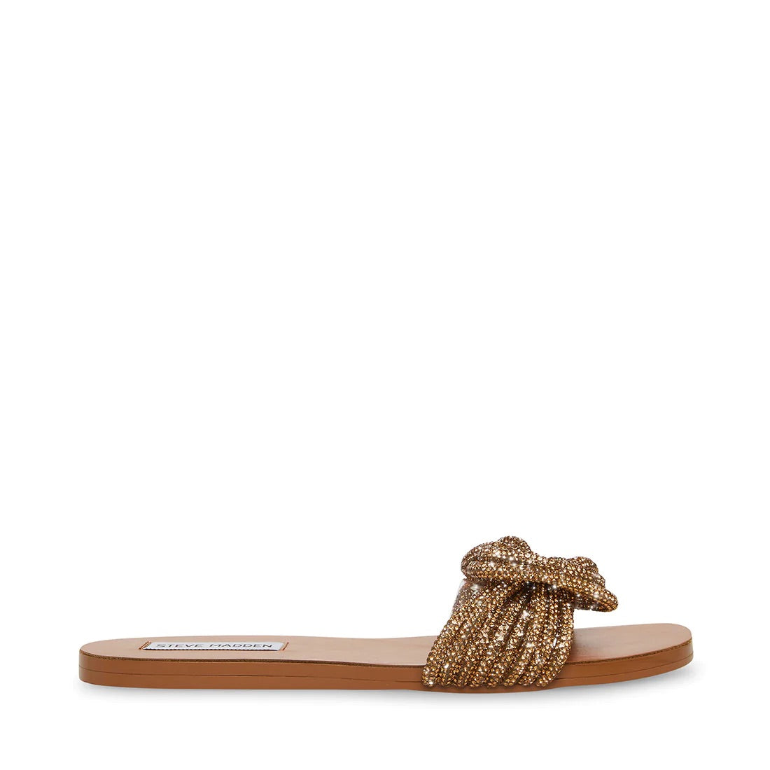 STEVE MADDEN Rhinestone ADORE Square~Knot Slide Sandal Shoe