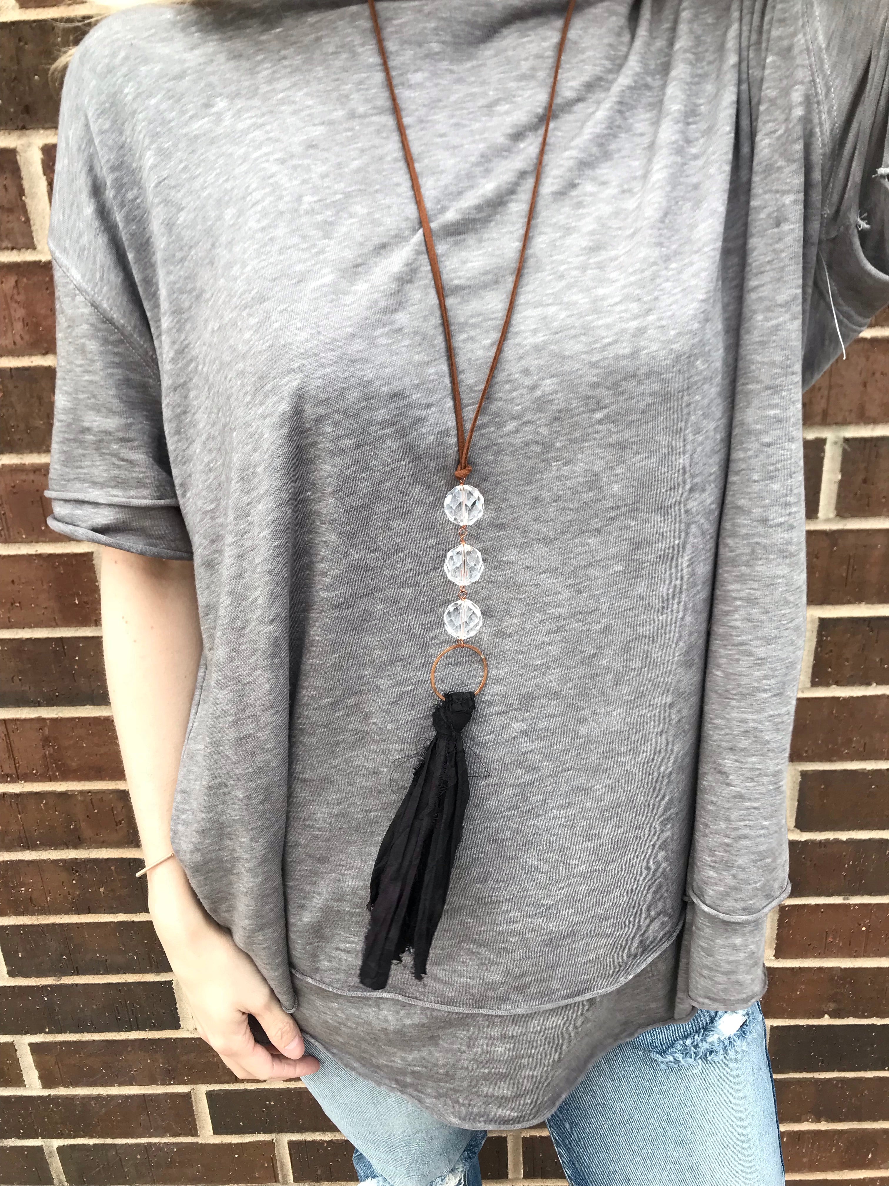 Silk Tassel Cluster Necklaces