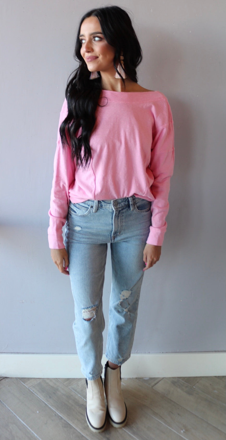 BOBI Reversible FLYNN Slub TerryKnit Knot Top