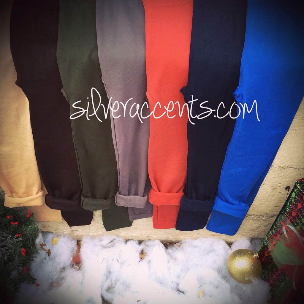 CUDDLE WITH ME Fleece Lined One Size Leggings