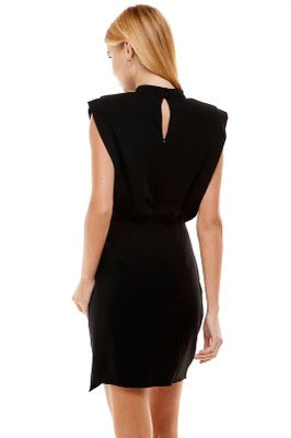 *WALKER Shoulder Pad Drop Skirt Dress