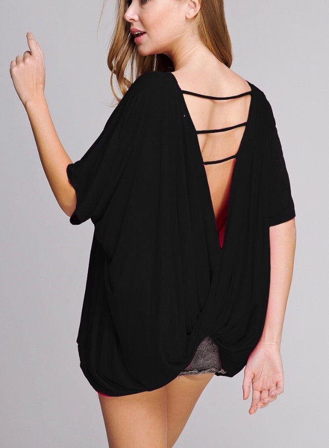 SIERRA Twist StrappyBack Slouchy SuperSoft Jersey Top