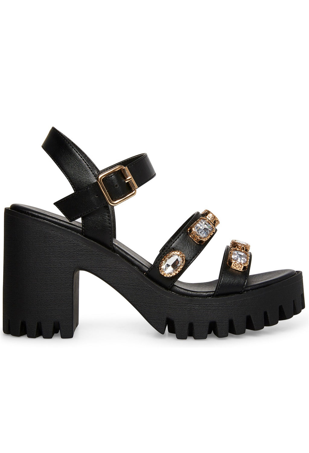 MADDEN GIRL Rhinestone STUNNING Lug Sole Sandals