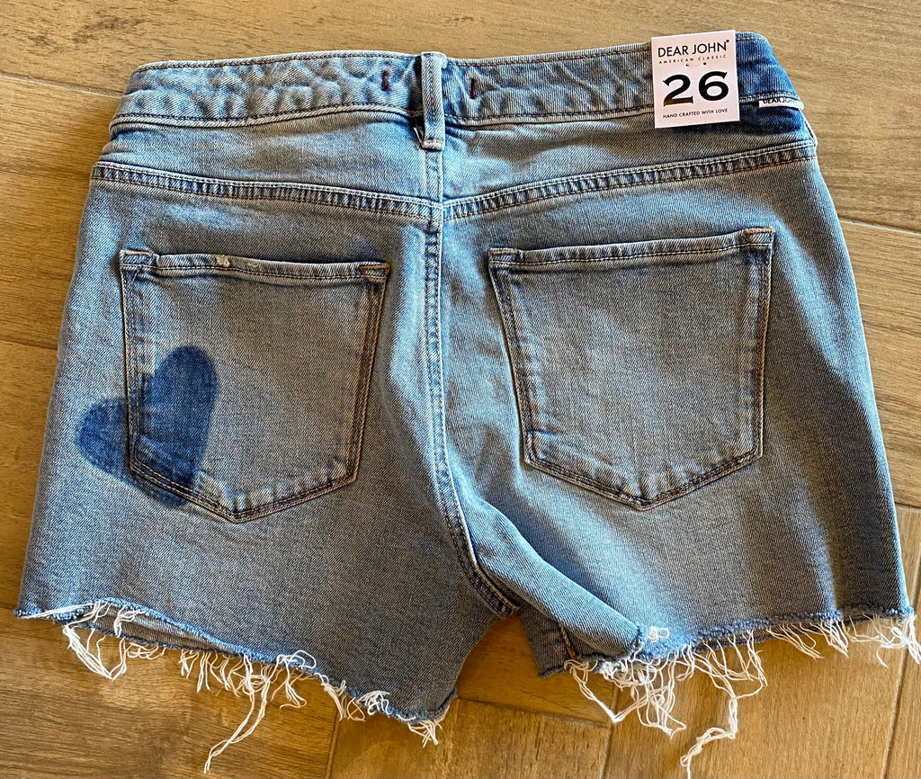 DEAR JOHN HiRise GIGI RawHem Denim Jean Shorts